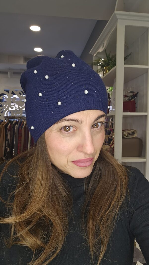 Cappello Cuffia Perle